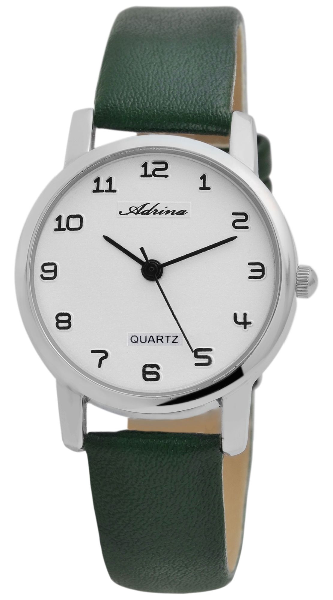 Adrina dameshorloge met imitatieleren band, groen