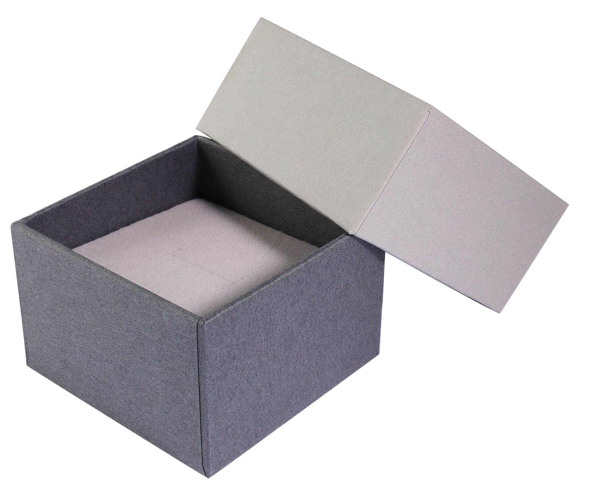 Schmuckboxen aus Pappe, VE 6, grau, 7 x 7 x 4,5 cm