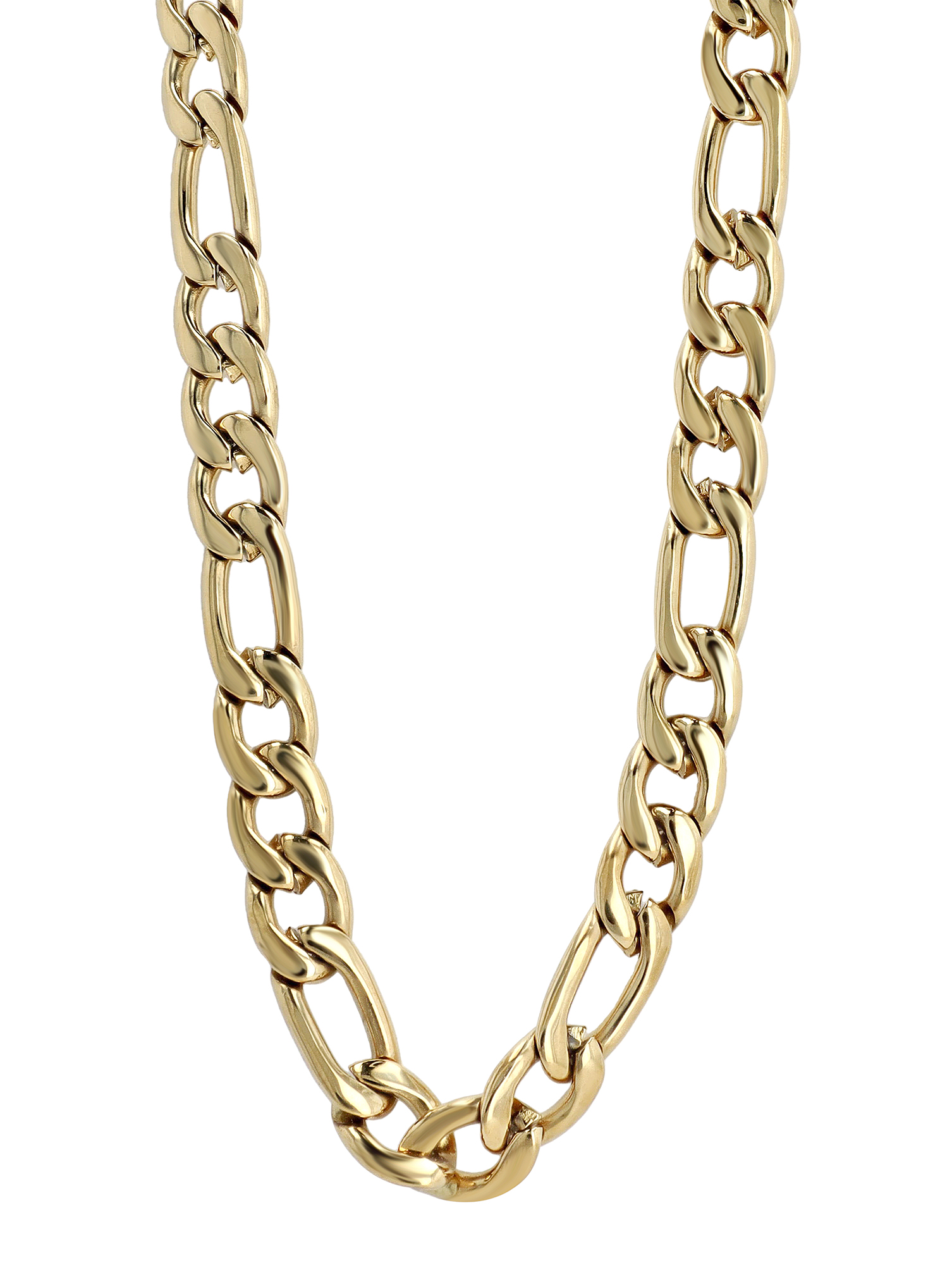 "Sheldon" Edelstahl Figarokette, goldfarben, 60 cm/ 6 mm