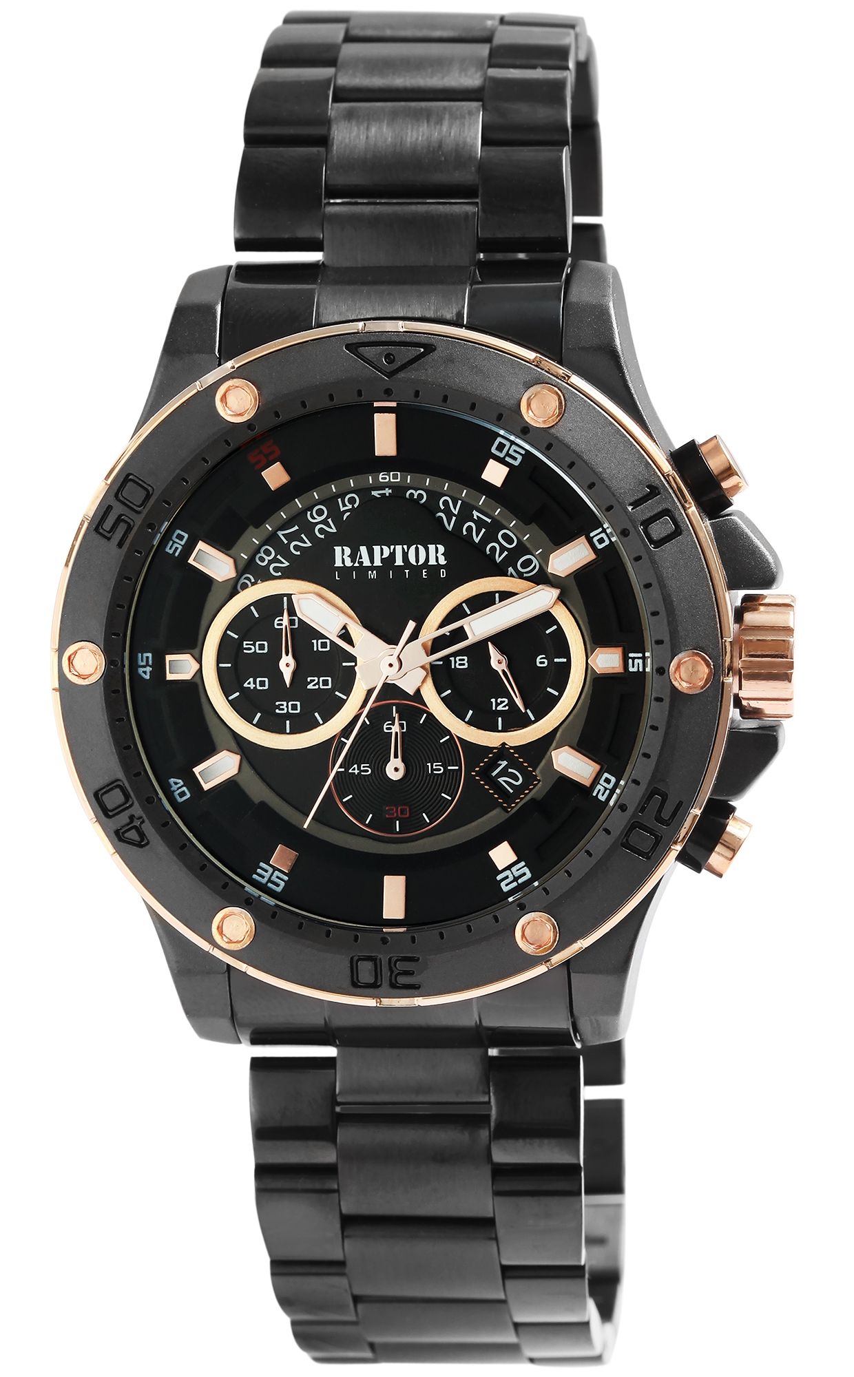 RAPTOR Chronograph "Majid" mit Edelstahlband