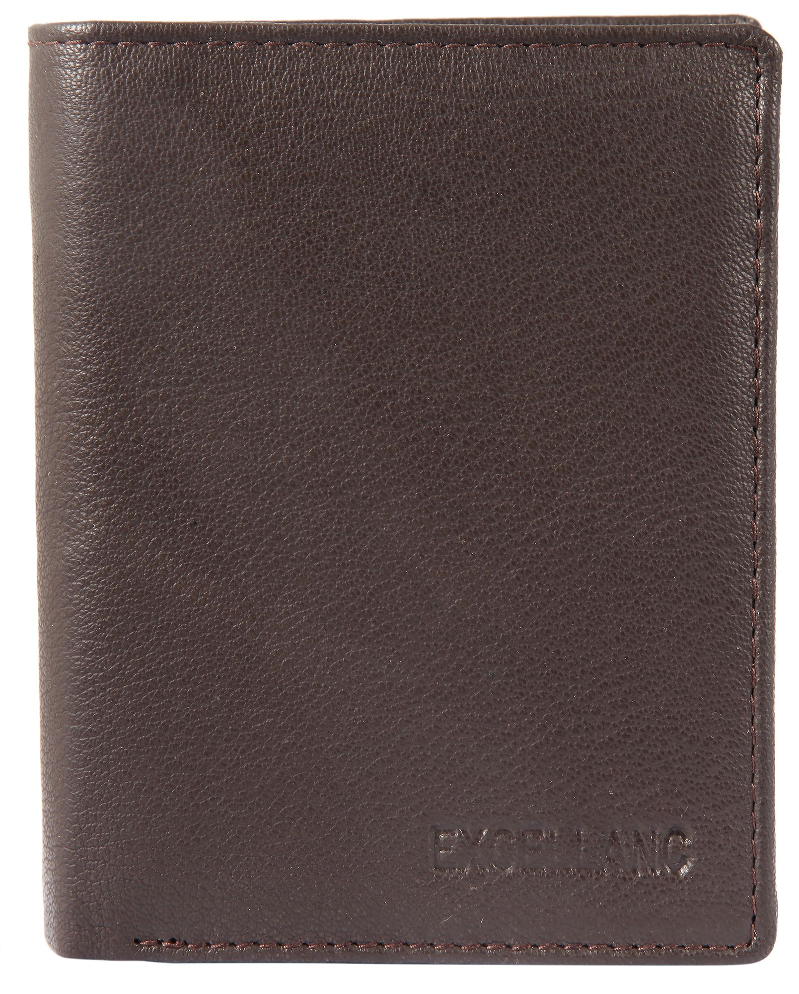 Excellanc Echtleder Geldbörse, Hochformat, braun