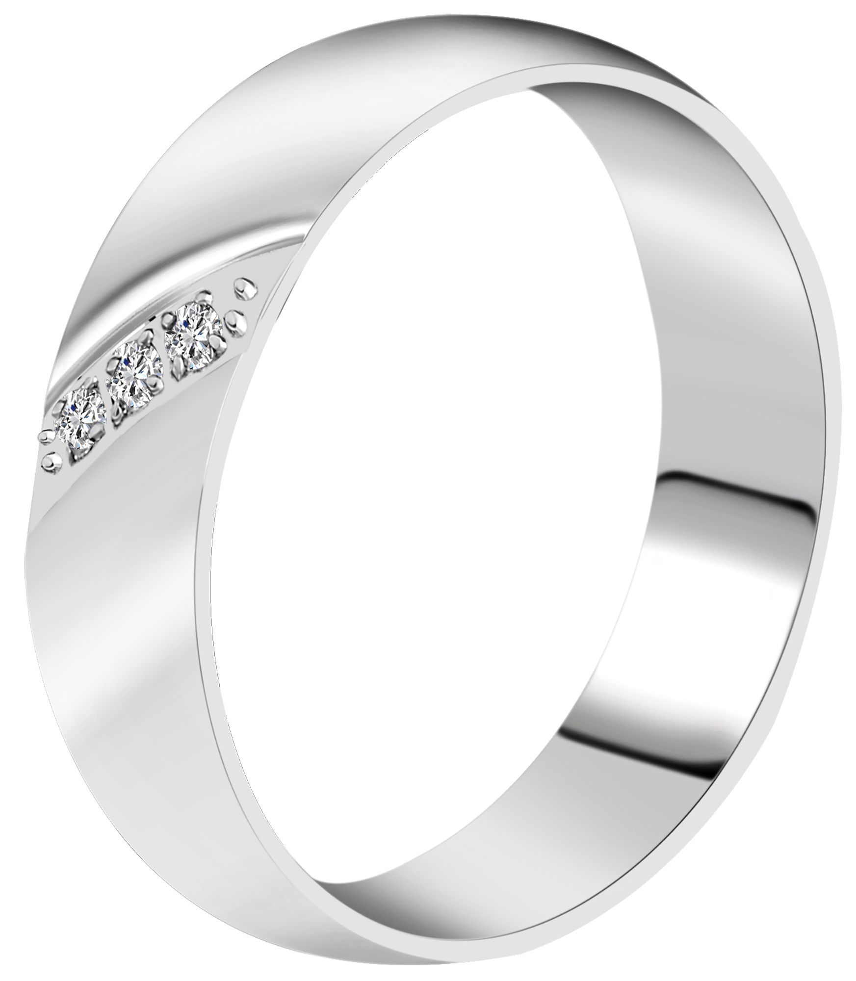 "Glory Fever" Damen-Partnerring, Akzent, Edelstahl, silberfarben, Gr 60