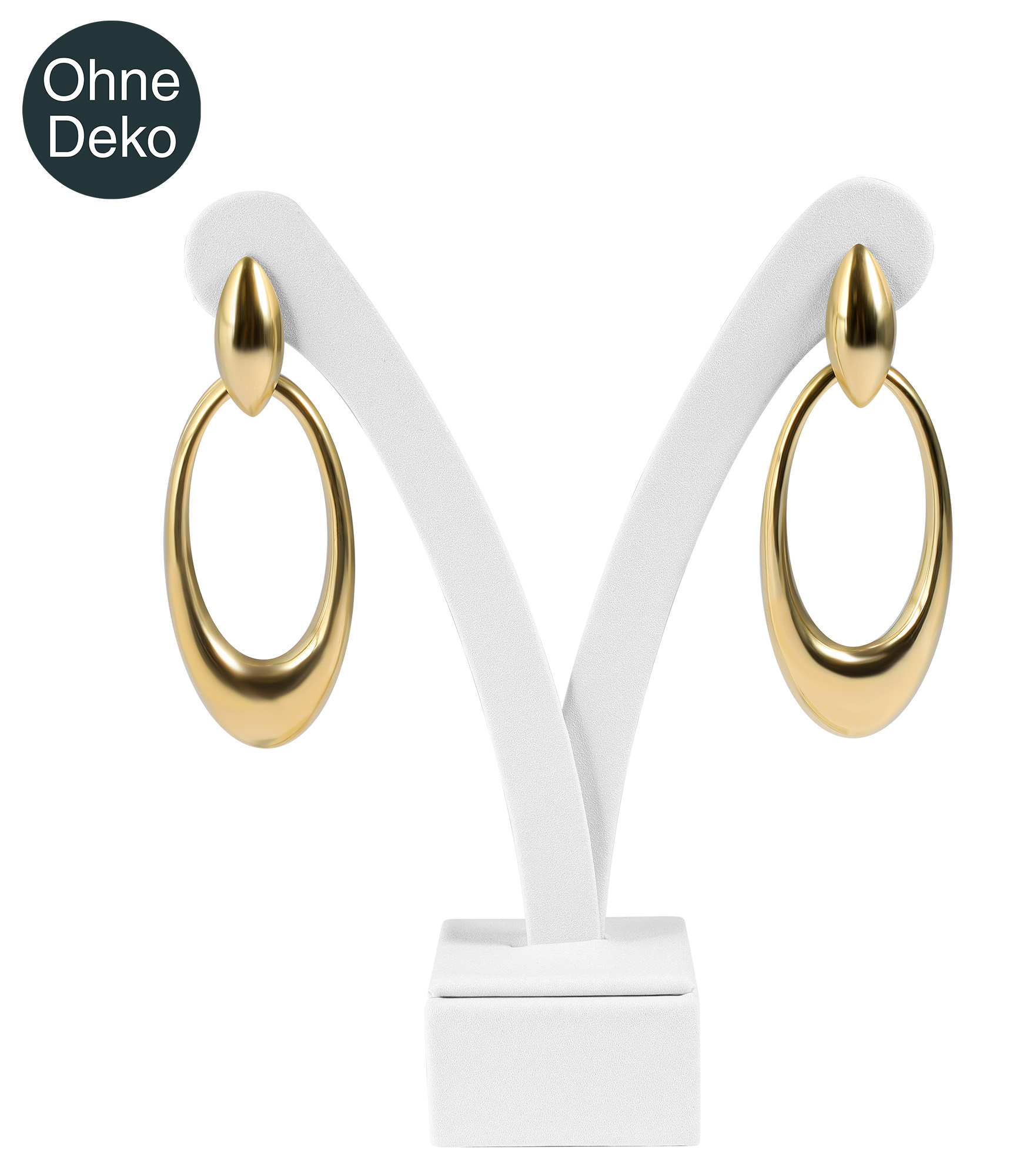 Aufsteller für Ohrringe, Kunststoff/Metall, weiß