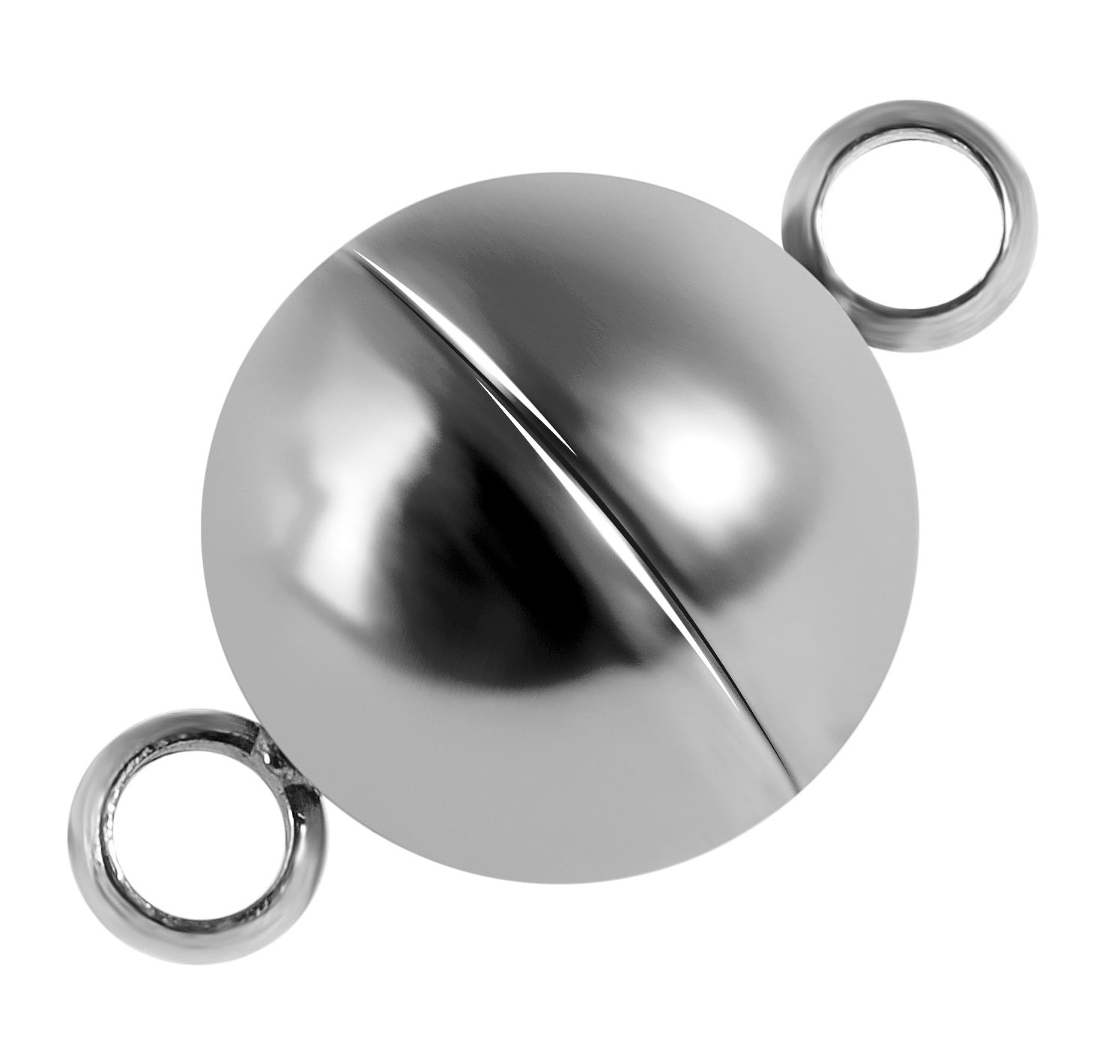 Akzent Magnetschließe, Edelstahl, rund, poliert, silberfarben, Ø 10 mm