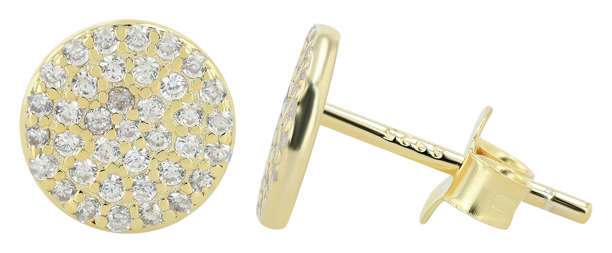 925/- echt zilveren oorbellen, verguld