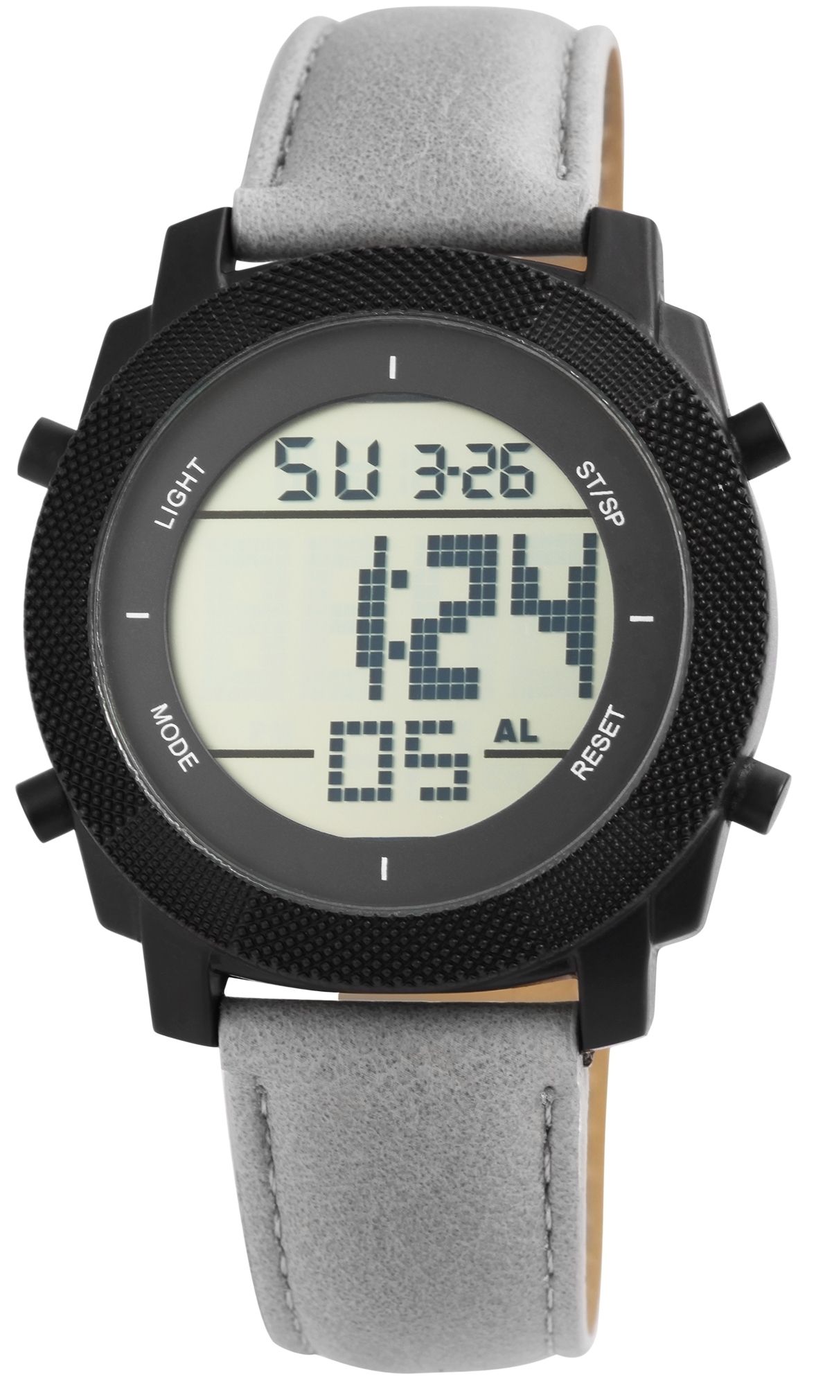 Excellanc digitaal herenhorloge met imitatieleren band