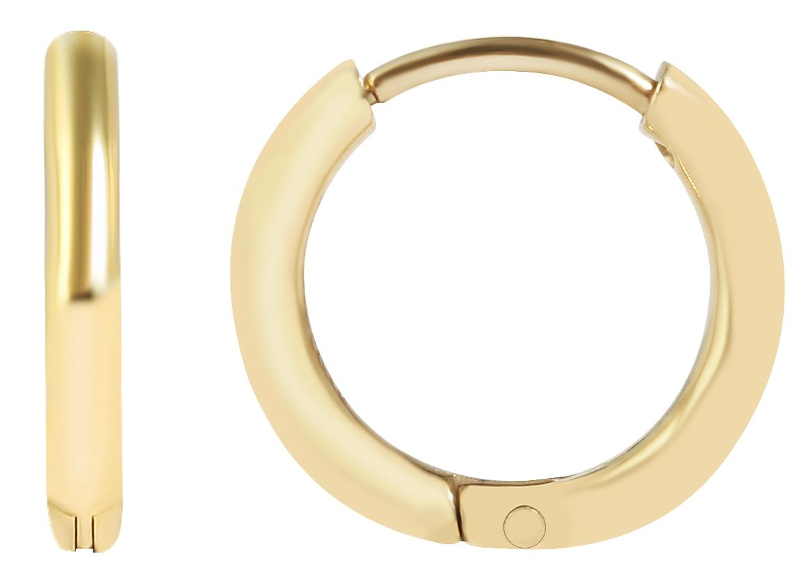 "Galdin" roestvrijstalen oorbellen, goudkleurig, Ø 8 mm/ 2 mm