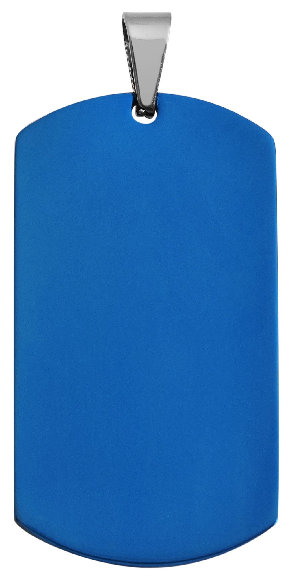Akzent Edelstahl Gravuranhänger, IP plattiert, Blau