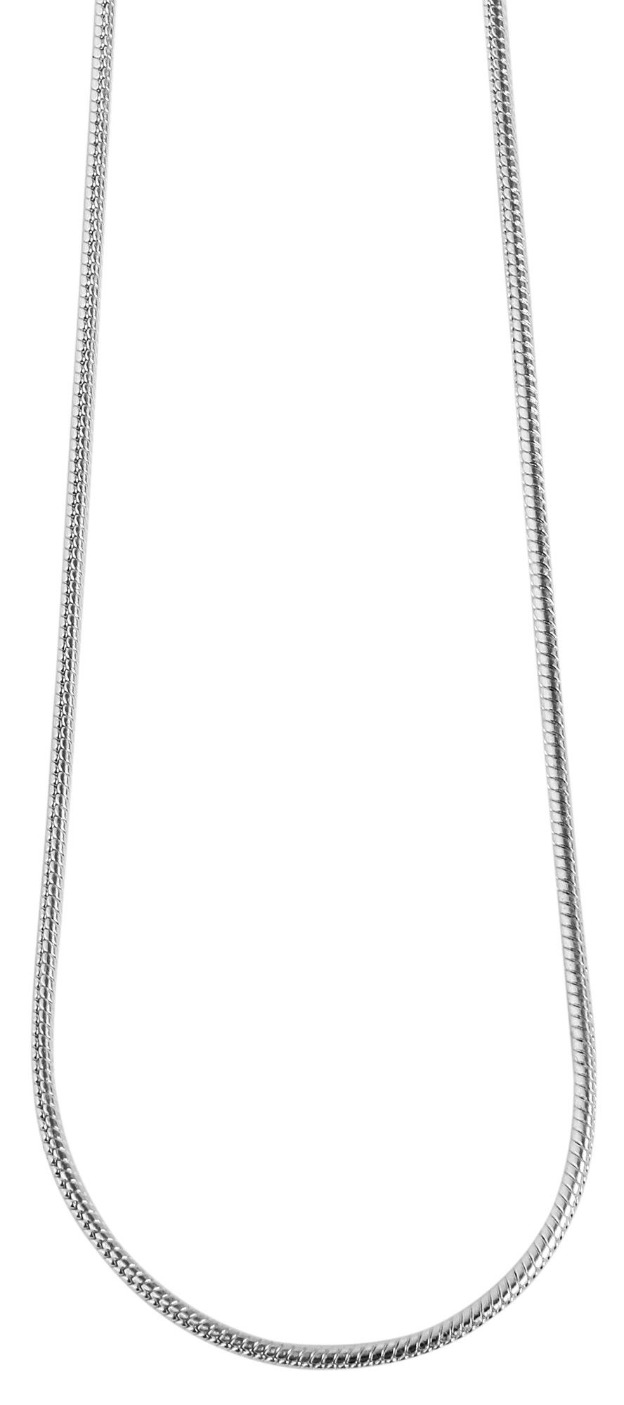 "Jaron" 45 cm Akzent Edelstahl Schlangenkette, plattiert, silberfarbig