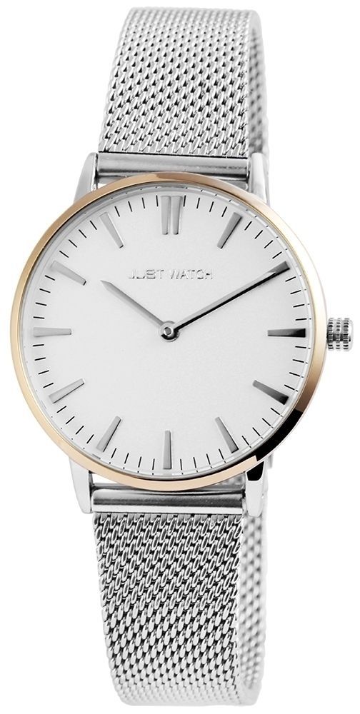 Just Watch damespolshorloge met Milanese armband van roestvrij staal