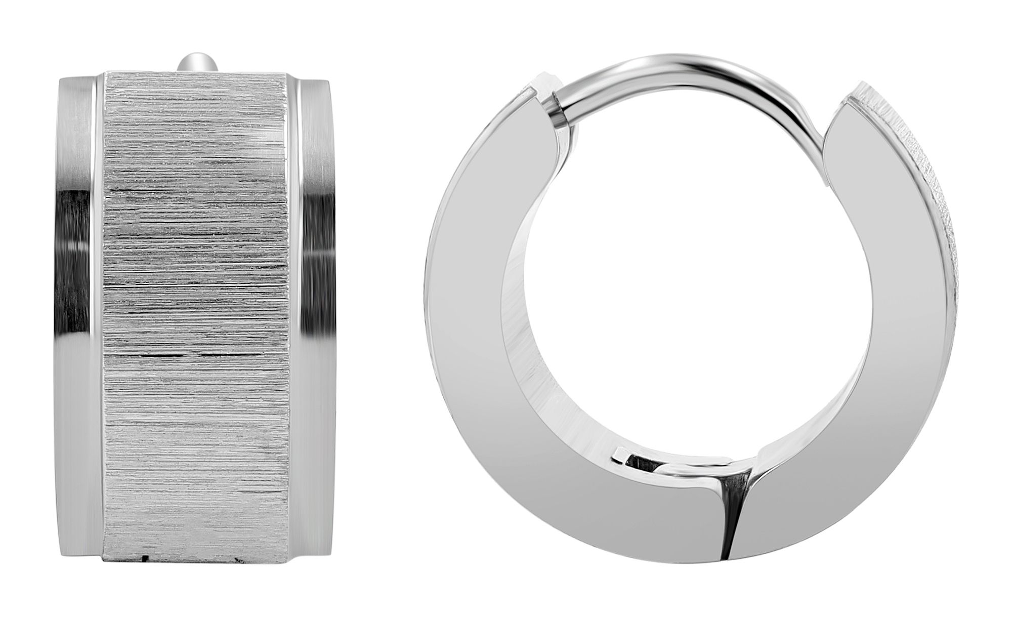 "Mattheo" accent oorbellen van roestvrij staal, zilverkleurig