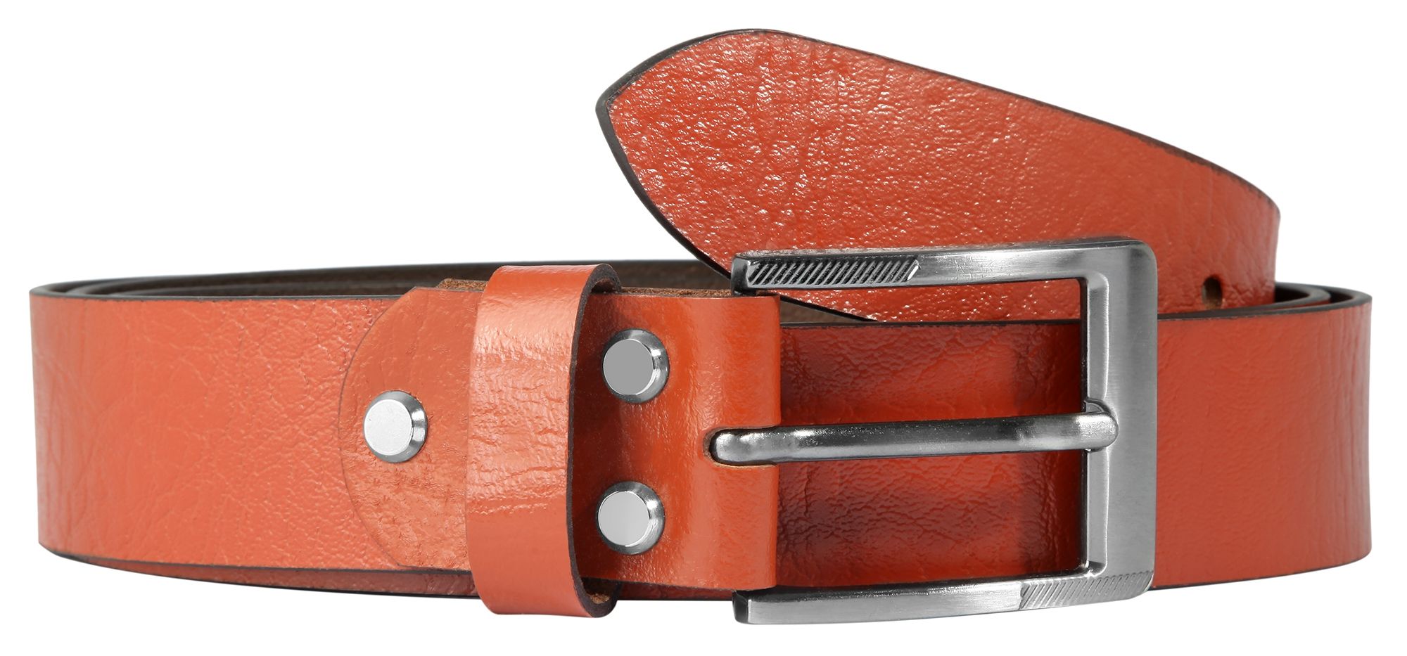 Leonardo Verrelli echt lederen riem, inkortbaar, cognac, 100 cm