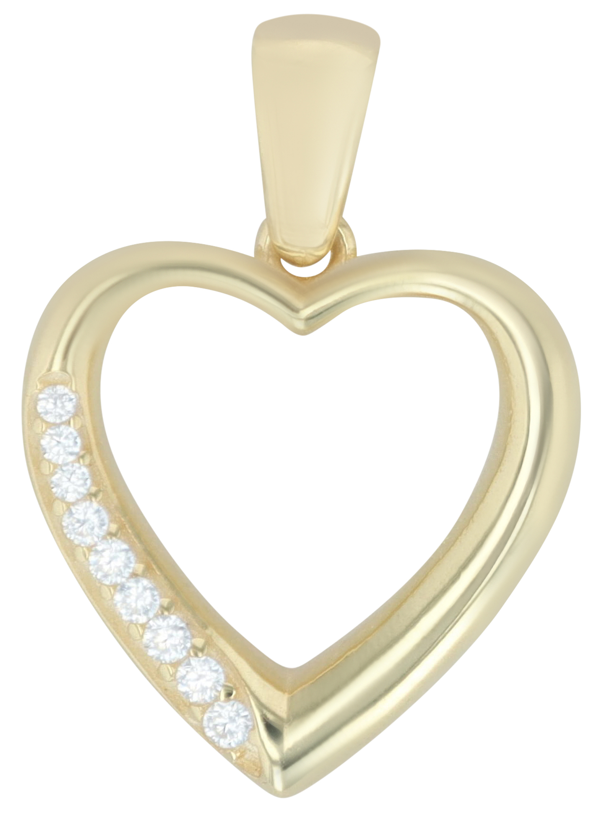 "Dalia" 925/- Echt Silber Anhänger, Herz, vergoldet