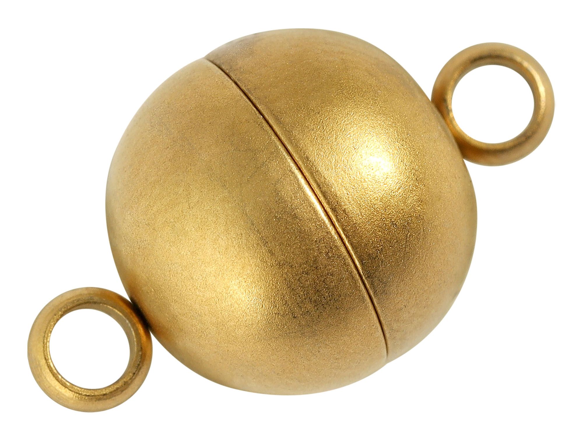 Roestvrijstalen magnetische sluiting, goudkleurig en geïoniseerd, Ø 12 mm