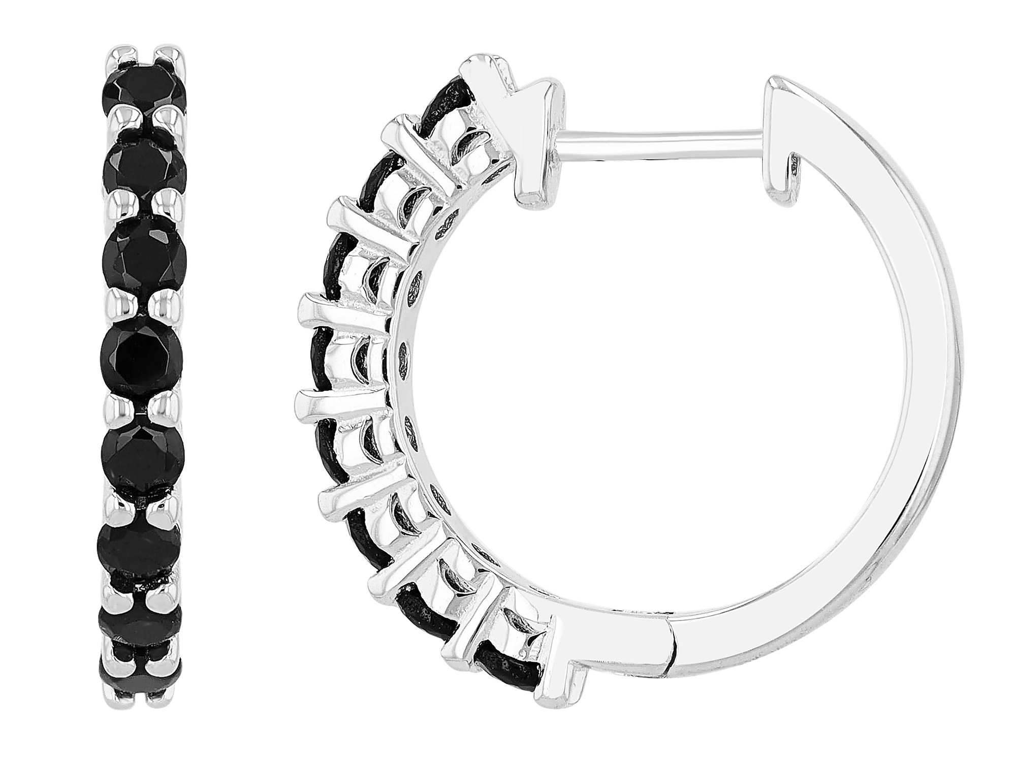 "Alev", 925/- echt zilveren oorbellen met zirkonia, gerhodineerd