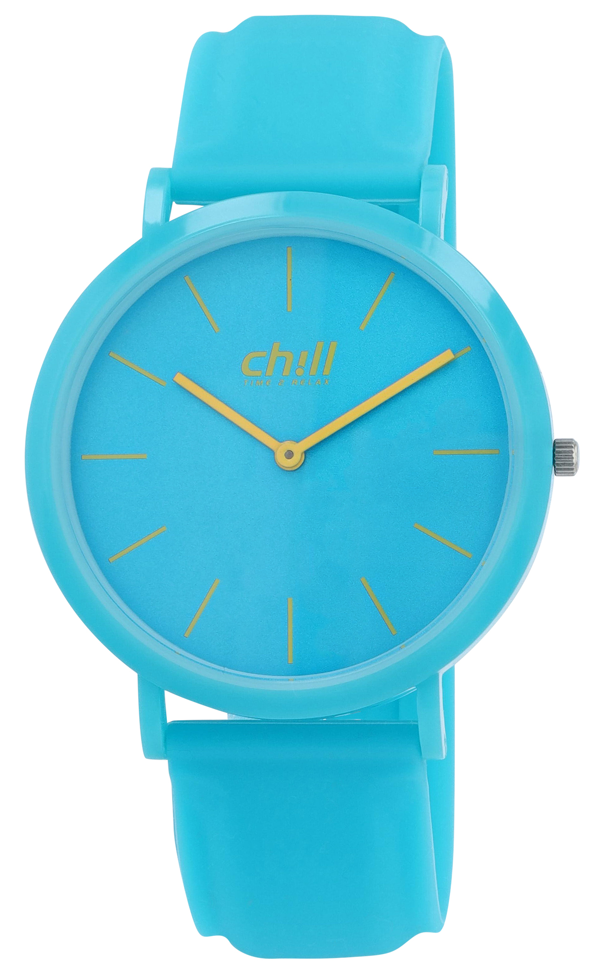 Chill, dameshorloge, siliconen band, Ø 41 mm, blauw