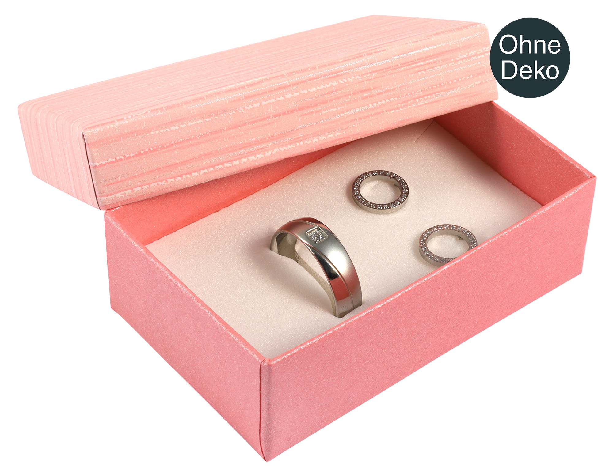 Papp Schmuckboxen, rosa, VE24, 5 x 8 cm