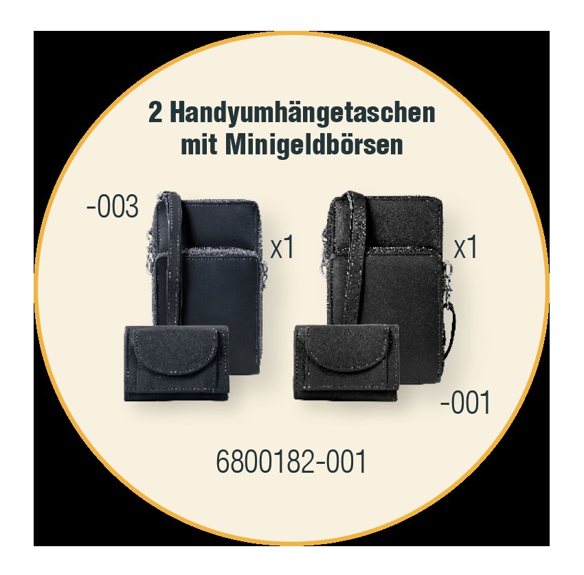 2-delige mobiele telefoon schoudertas met mini portemonnee, echt leer