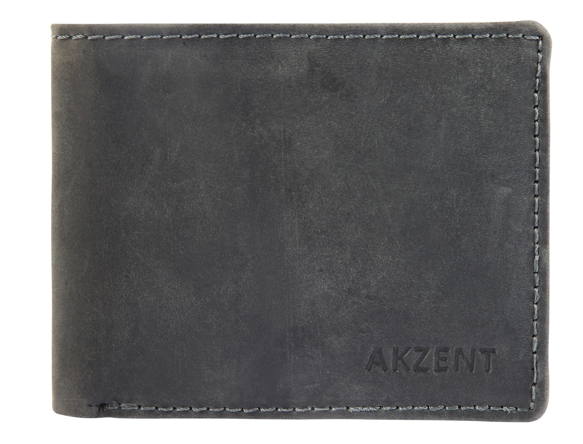 Akzent Herrengeldbörse aus Echt Leder in schwarz