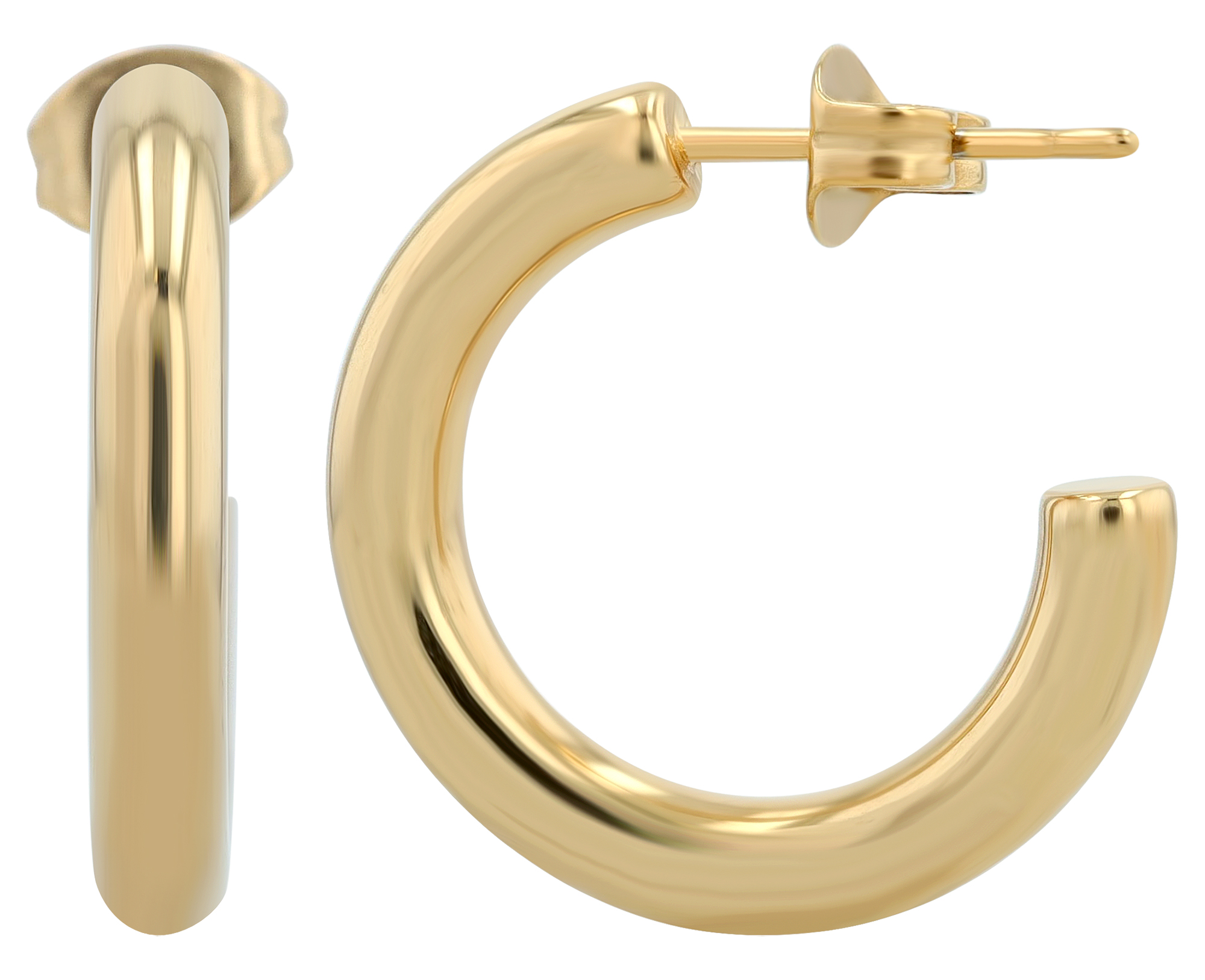 "Christin" titanium oorbellen, goudkleurig