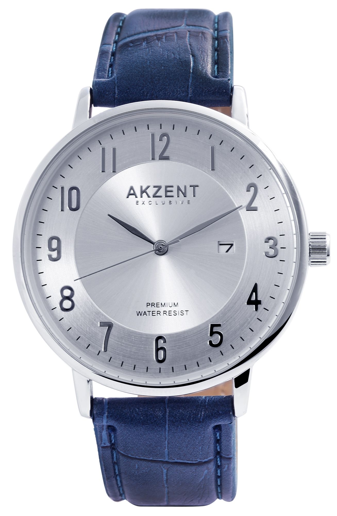 Akzent Exclusive Herrenarmbanduhr mit Lederimitationsarmband