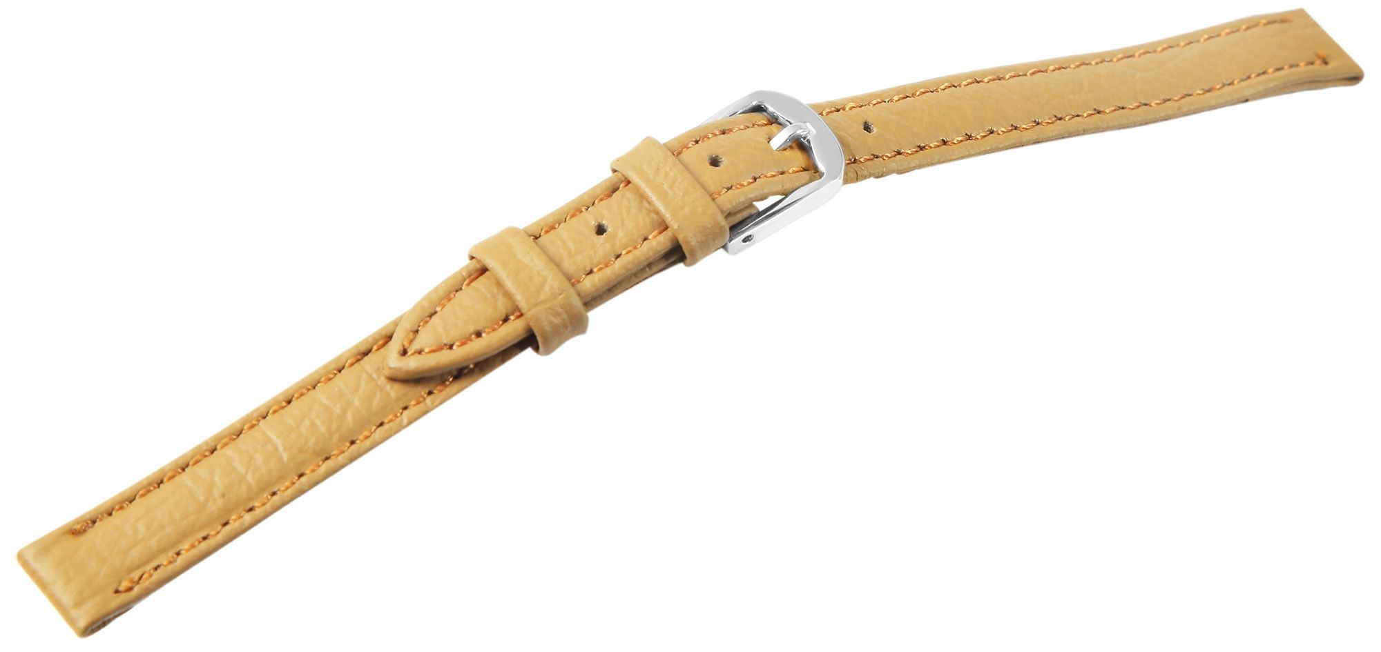 Basic Echtleder Armband in hellbraun, glatt, flach, 10 mm