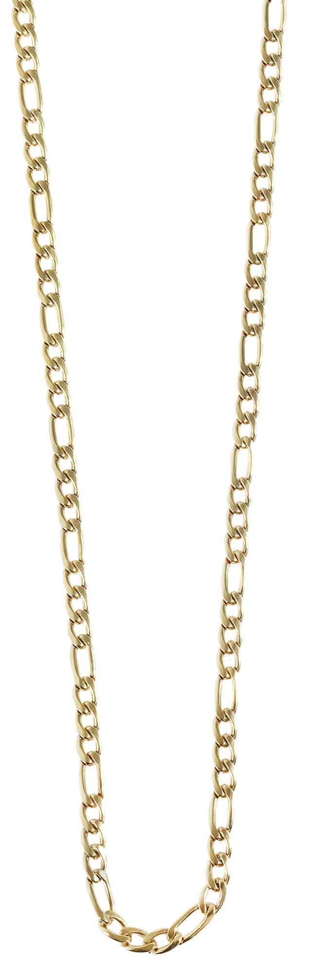 "Malva" Edelstahl Figarokette, goldfarben, 50cm/  4 mm