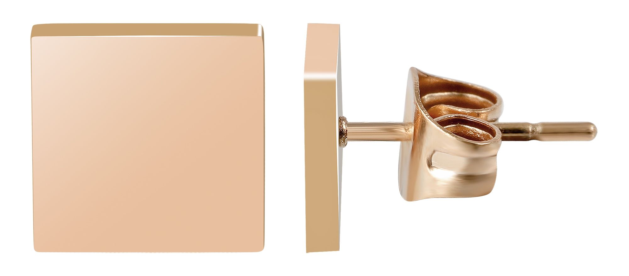 Akzent Edelstahl Ohrstecker, IP roségoldfarbig