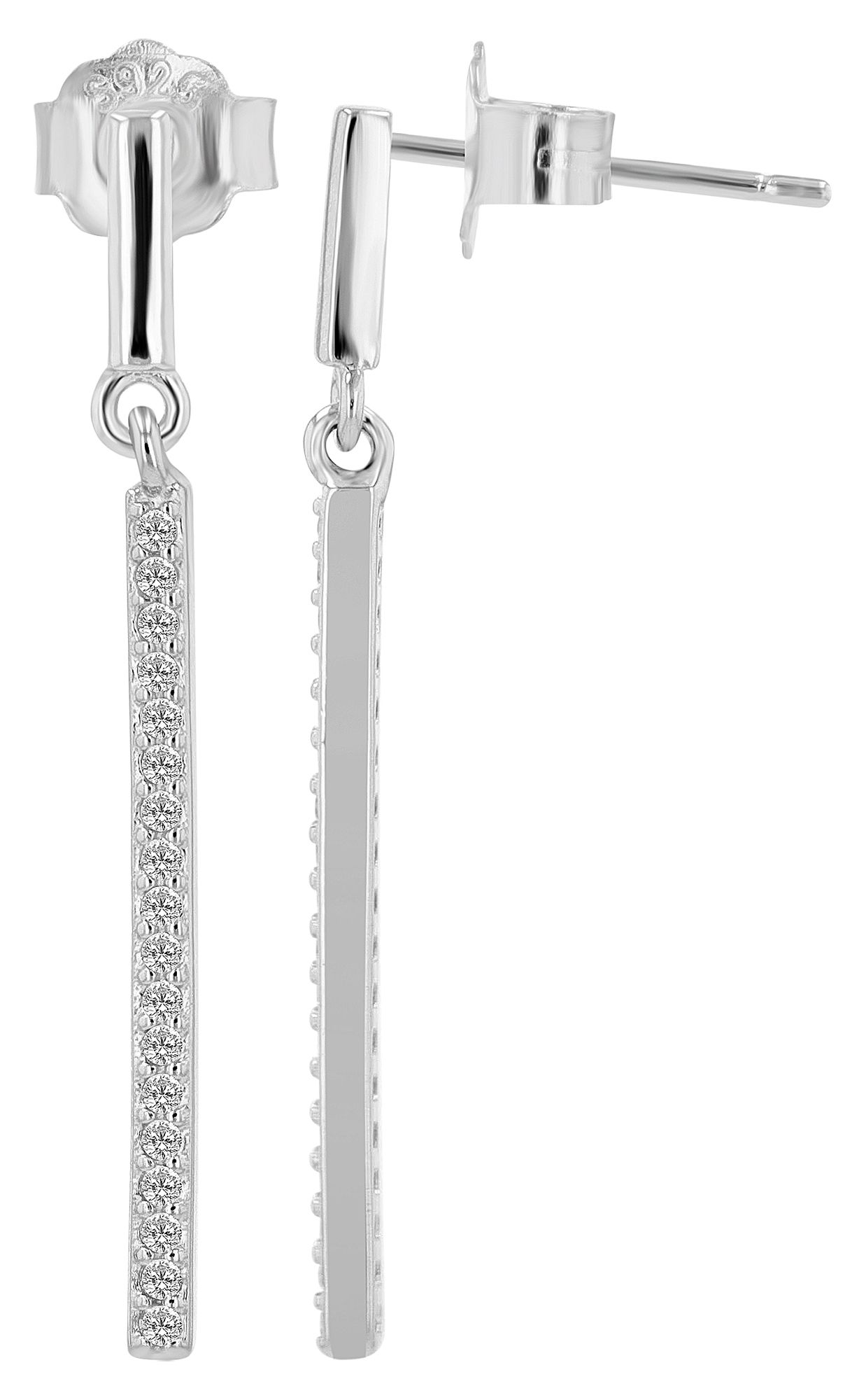 "Adina" 925/- Echt Silber Ohrstecker, rhodiniert