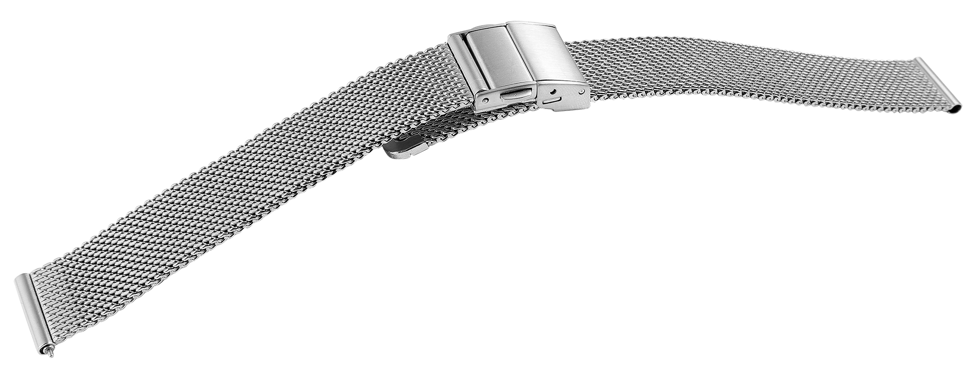 Roestvrij stalen Milanese (snelsluiting), vouwsluiting, zilverkleurig, 20 mm