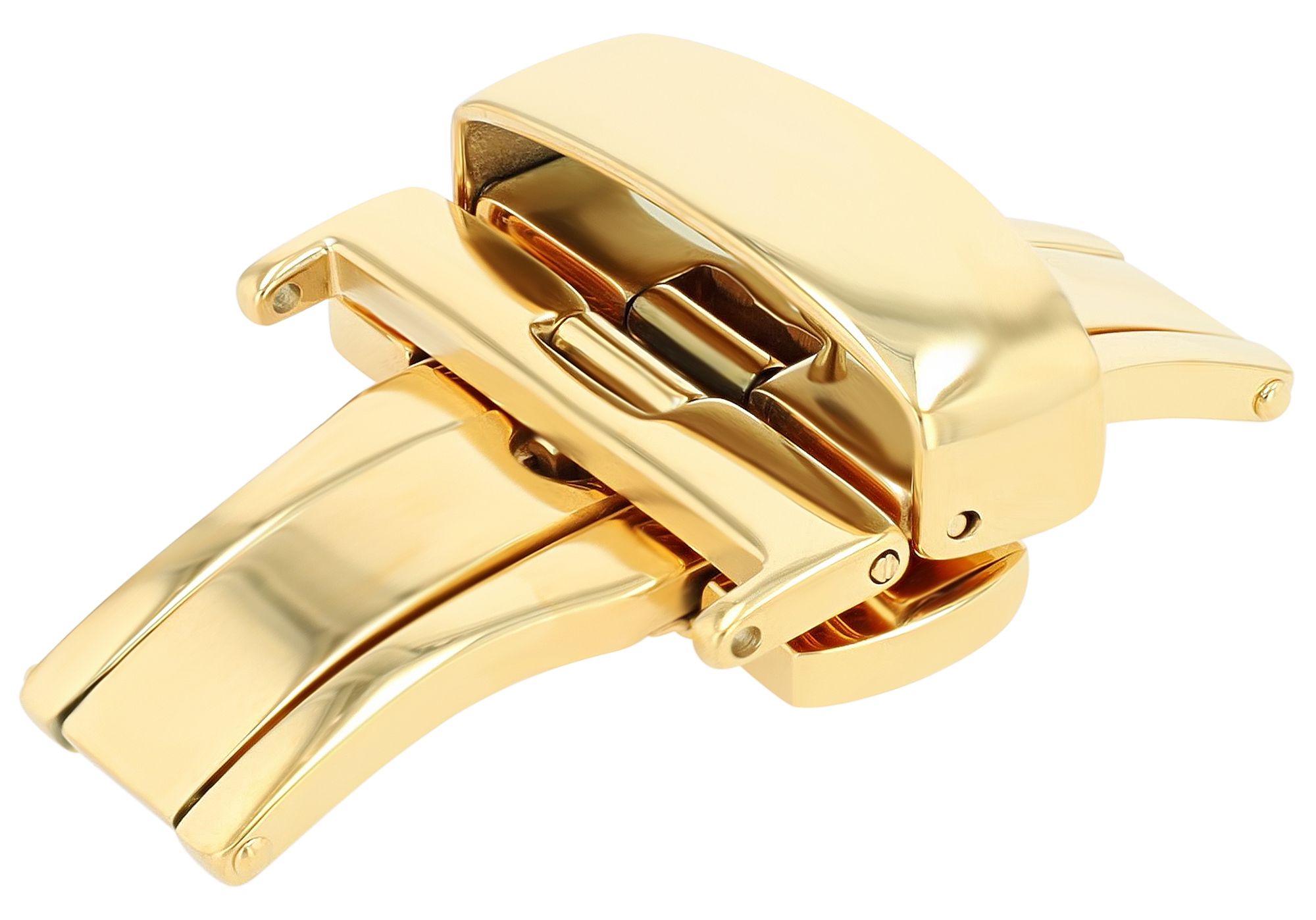 Vlindersluiting, roestvrij staal, sluiting lug: 22 mm, goudkleurig