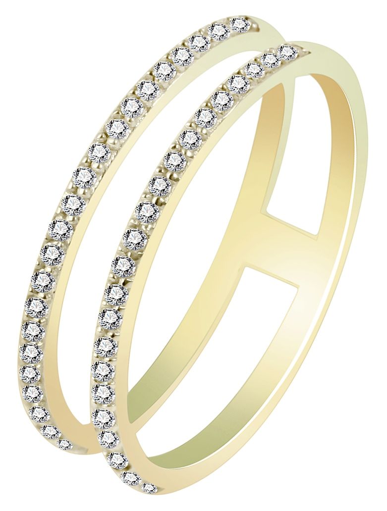 333/- Gold Ring "Marou" mit Zirkoniabesatz, Gelbgold, 8 Karat, Gr. 52