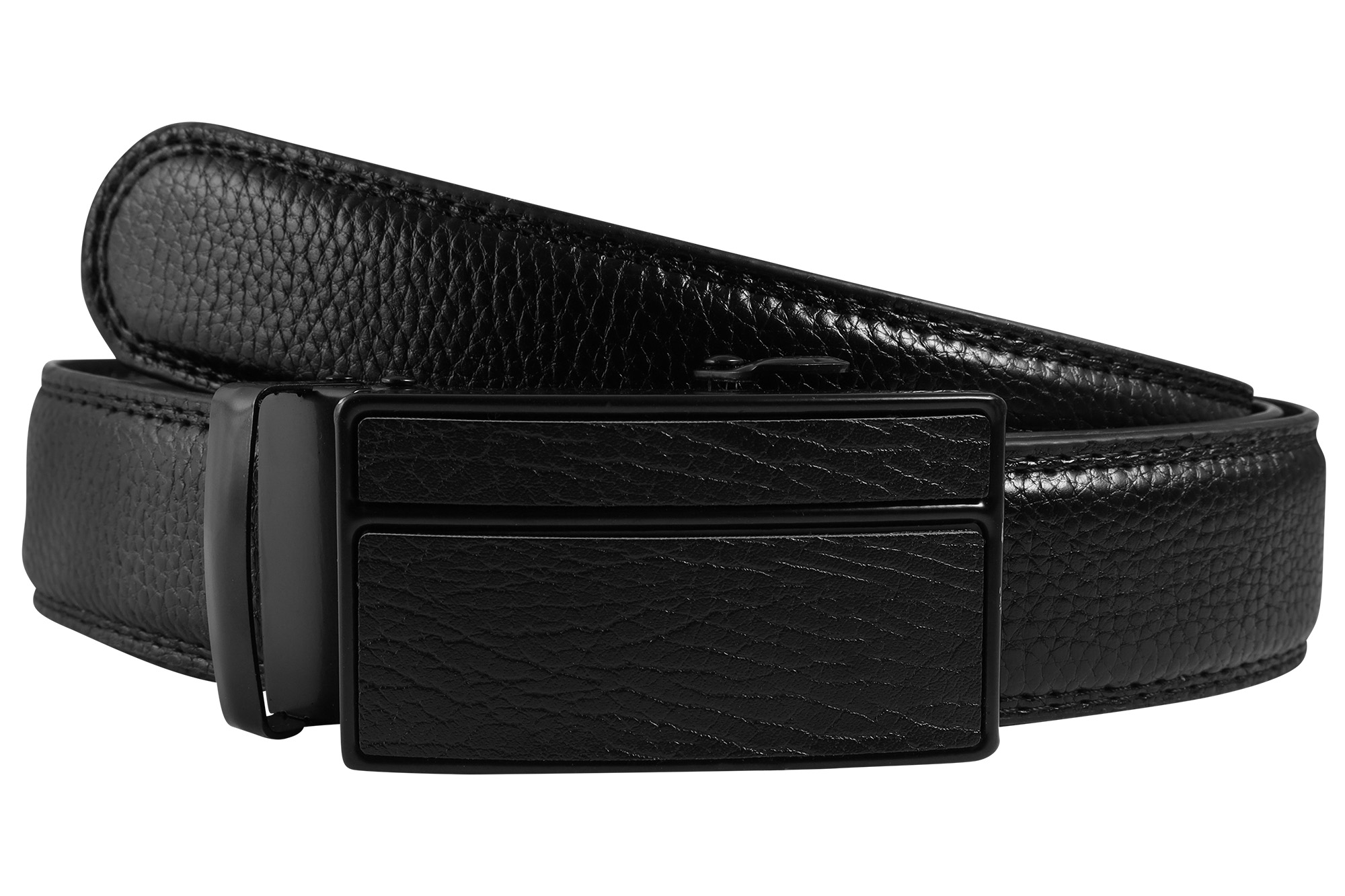 Gürtel aus Lederimitat, 12 x Gr. 140 cm, Ratschenverschluss, schwarz