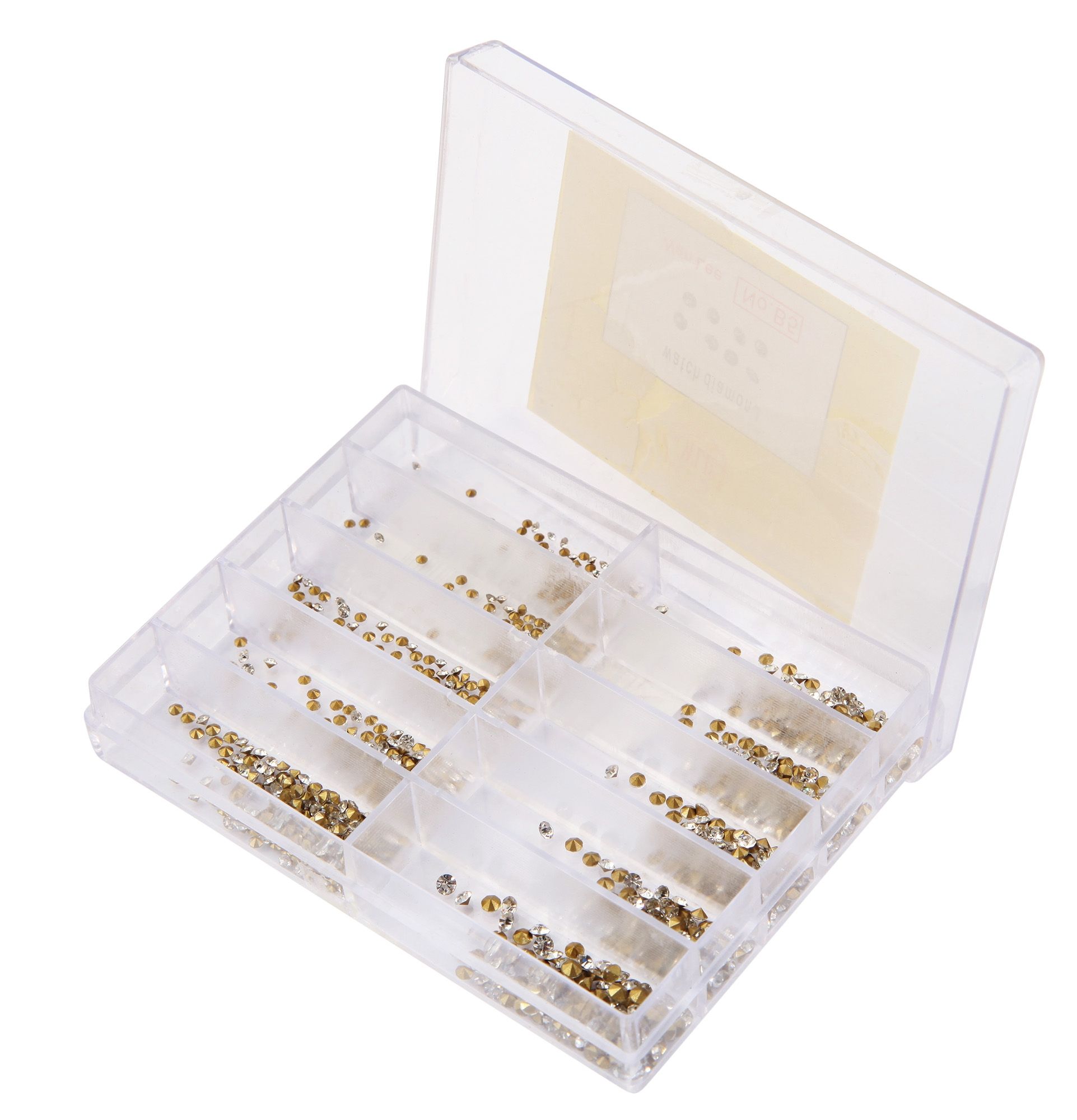 Ersatzsteine/ Similisteine weiß (verschiedene Größen), 500 Stk/Box