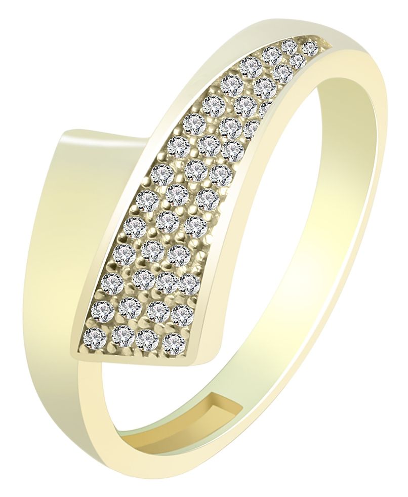 333/- Gold Ring "Clea" mit Zirkoniabesatz, Gelbgold, 8 Karat, Gr. 58
