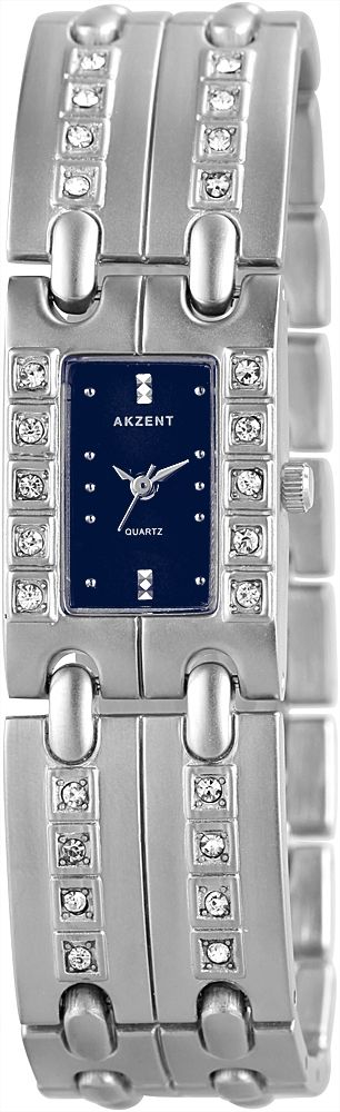 Accent dameshorloge met metalen armband