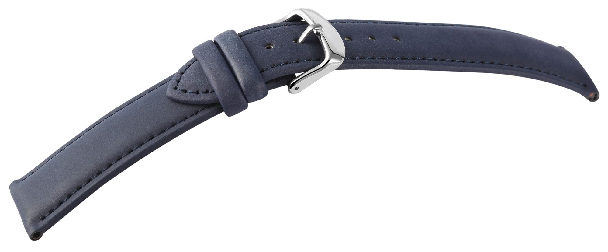 Echtleder Uhrenarmband, dunkelblau, 24 mm