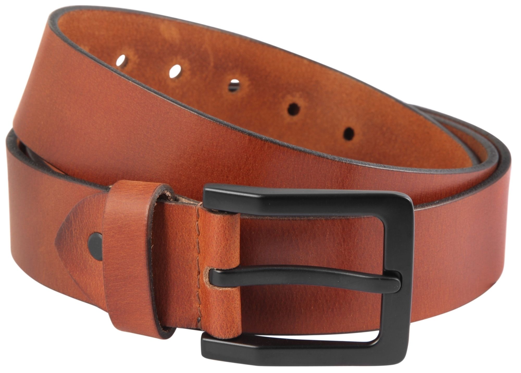 Leonardo Verrelli Echt Leder Gürtel, hellbraun, Länge 125 cm