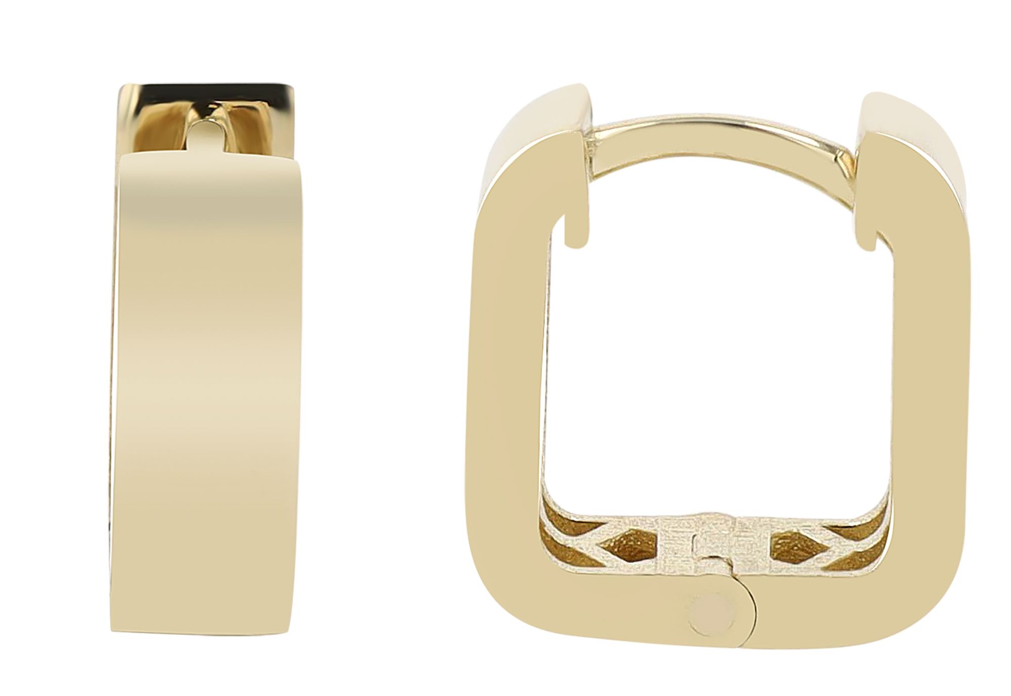 333er Gelbgold Klapp-Creolen "Majan", 8 Karat, poliert