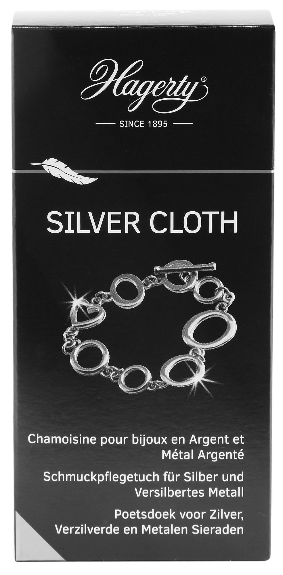 Hagerty Silver Cloth Schmuckpflegetuch für Silber- und versilberten Schmuck, 36 x 30 cm, 100 % Baumwolle