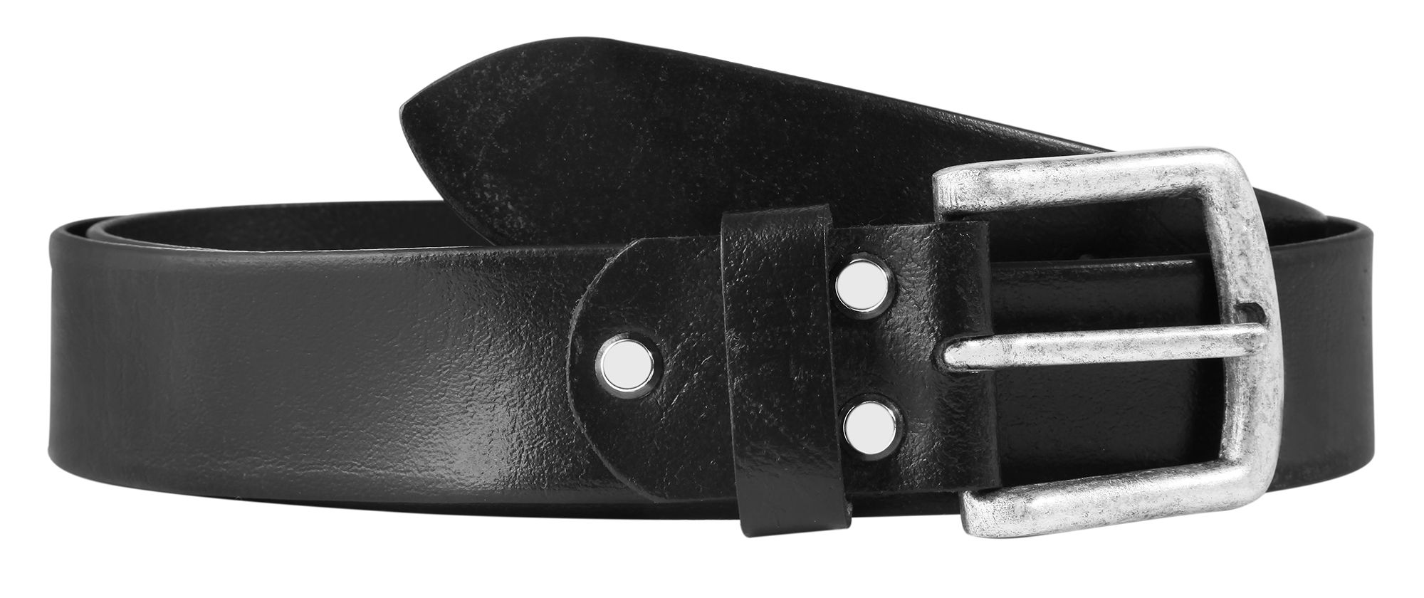 Leonardo Verrelli Echtleder Gürtel, kürzbar, schwarz, 100 cm