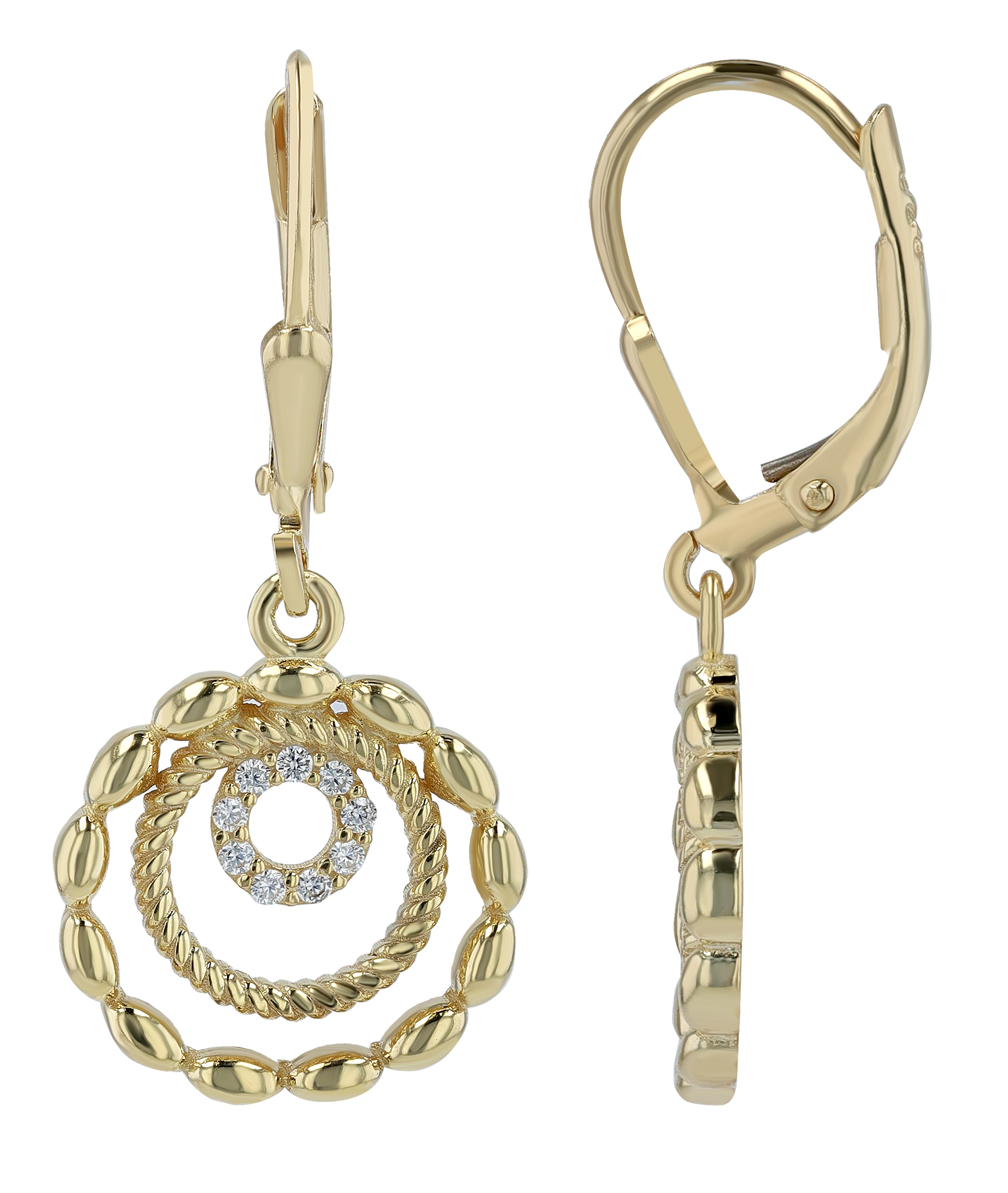 "Djamila" 925/- Echt Silber Ohrhänger, vergoldet