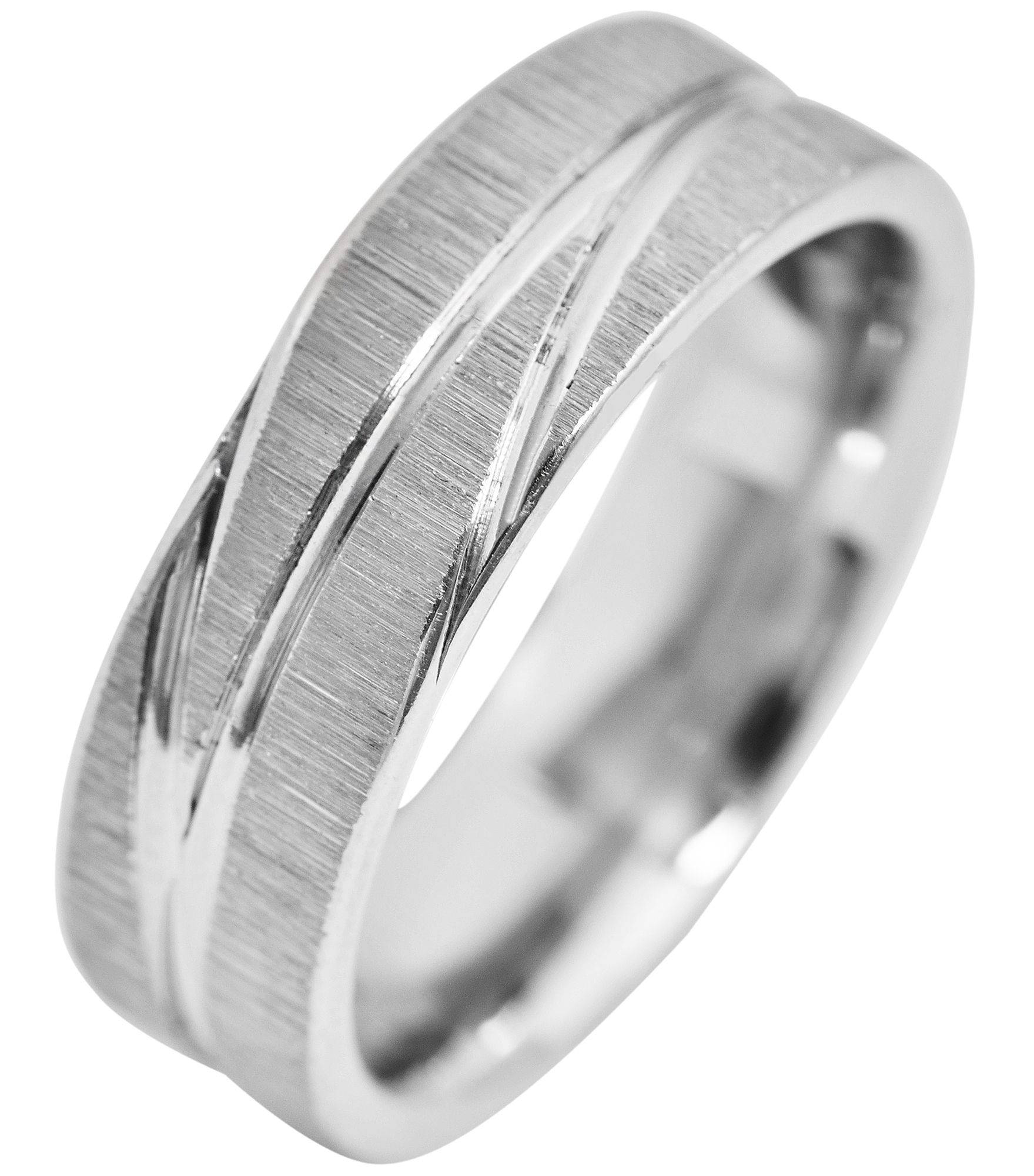 "Classico" Herren-Ring, Edelstahl, gebürstet, silberfarben, Gr 50