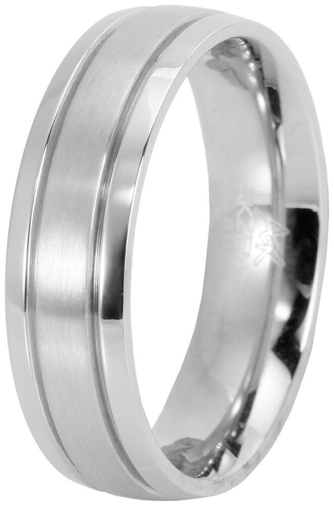 Akzent roestvrijstalen ring voor heren, zilverkleurig, maat 70