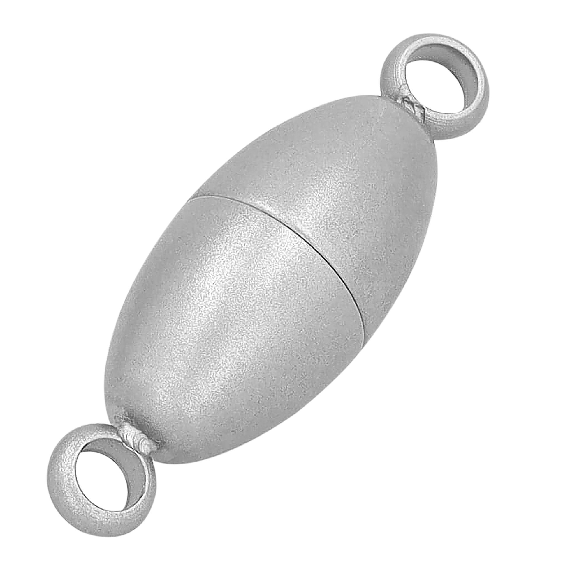Magnetschließe oval, Edelstahl matt, 6 mm