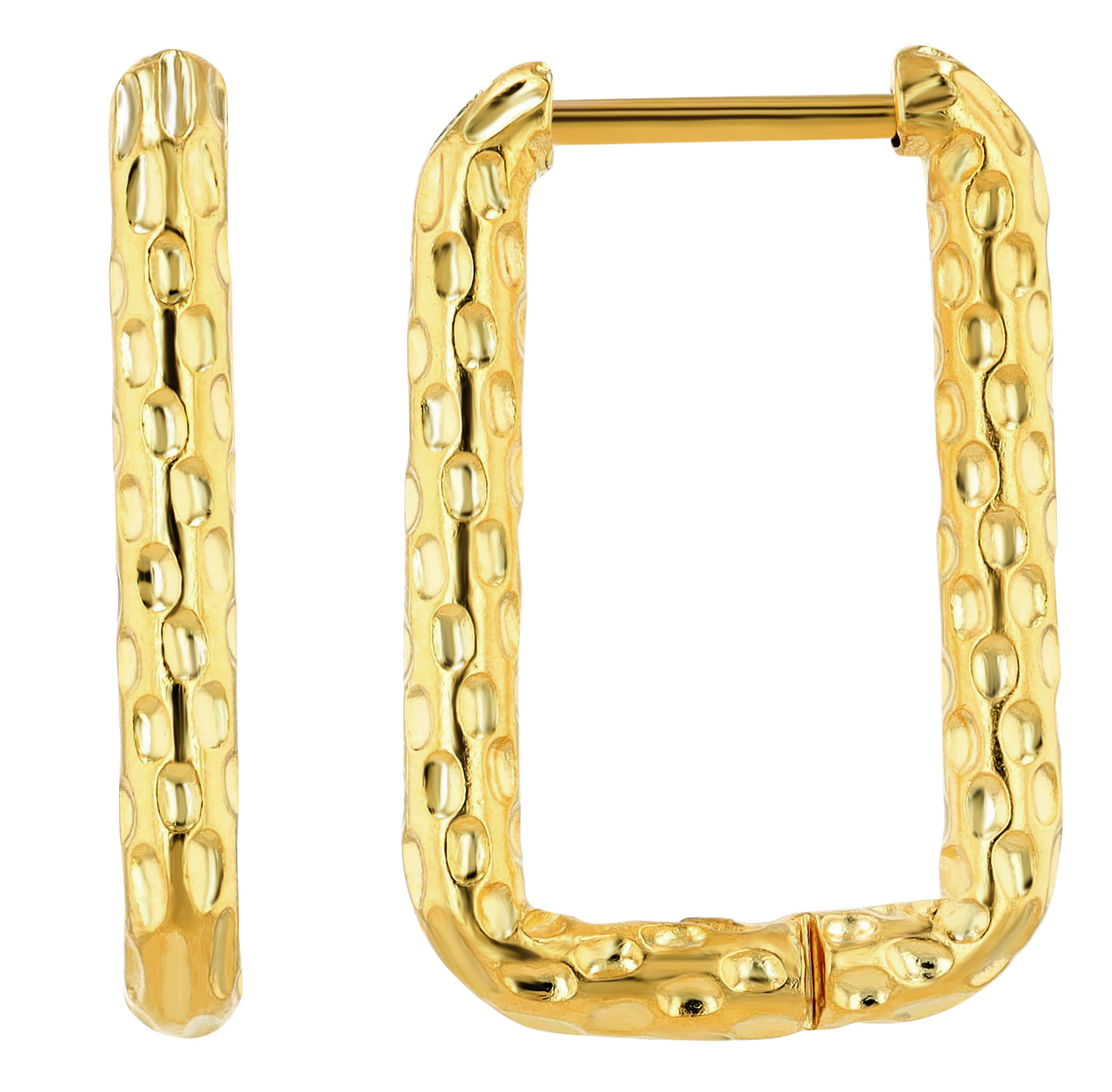 "Medea" - U-vormige oorbellen van roestvrij staal, goudkleurig