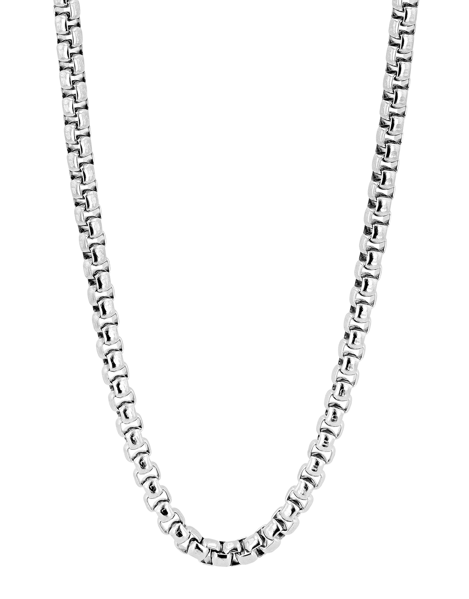 "Celissa" Veneziakette, Edelstahl, silberfarben, 90 cm/ 3 mm