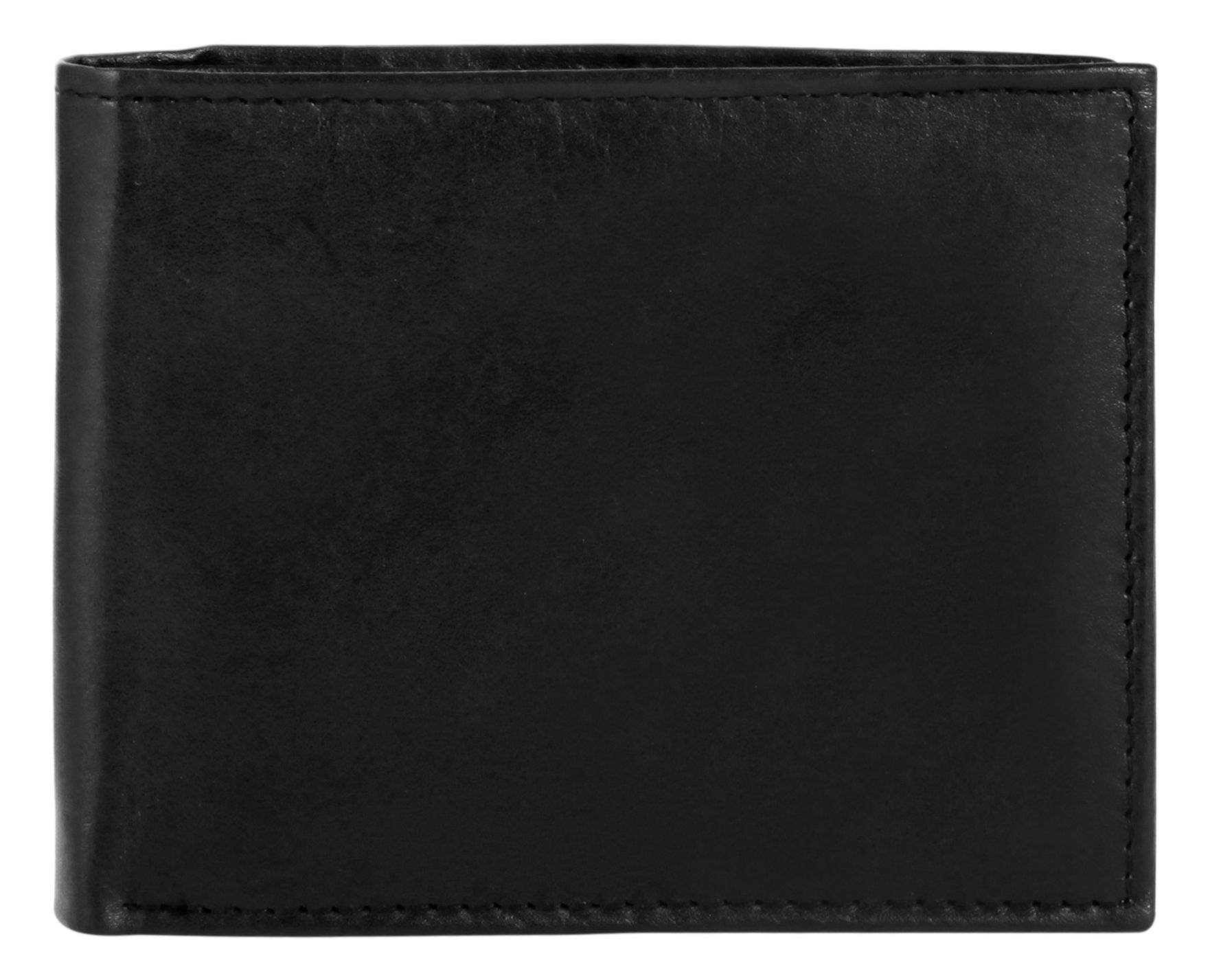 Akzent Herren Geldbörse aus Echtleder, Querformat, schwarz