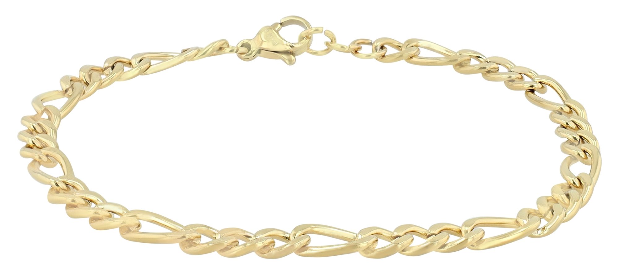 "Clarinha" Figaro-Armband aus Edelstahl, goldfarben