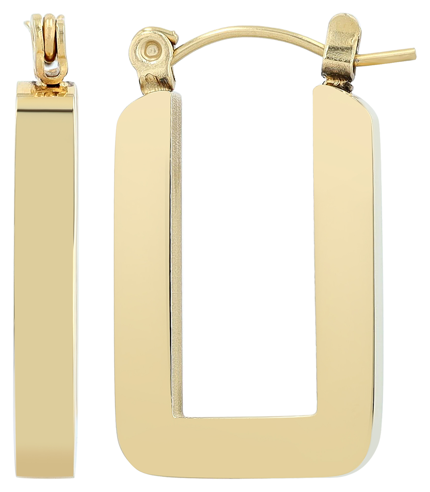 "Gerti" accent oorbellen van roestvrij staal, goudkleurig